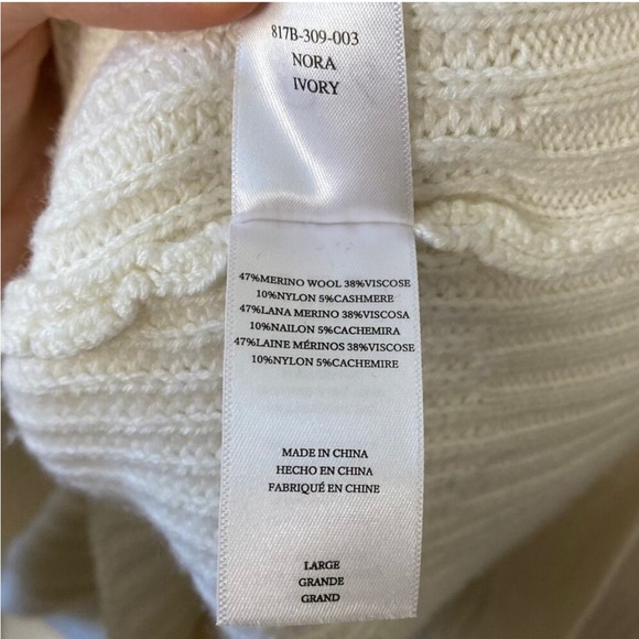 Rails Nora Cardigan Wrap Sweater Tie Waist Merino Wool Blend Cashmere Size Large - Picture 12 of 12